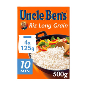 Uncle Ben's - Riz Long Grain 500 g (Sachet Cuisson - 4 x 125 g)