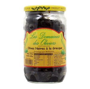 Les Domaines des Oliviers - Olives noires à la grecque 460g
