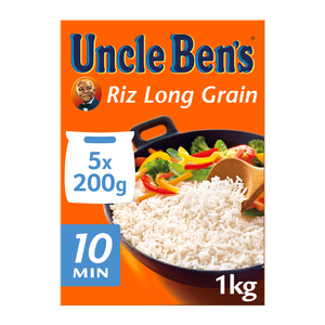 Uncle Ben's - Riz Long Grain 1kg (Sachet Cuisson - 5x200g)